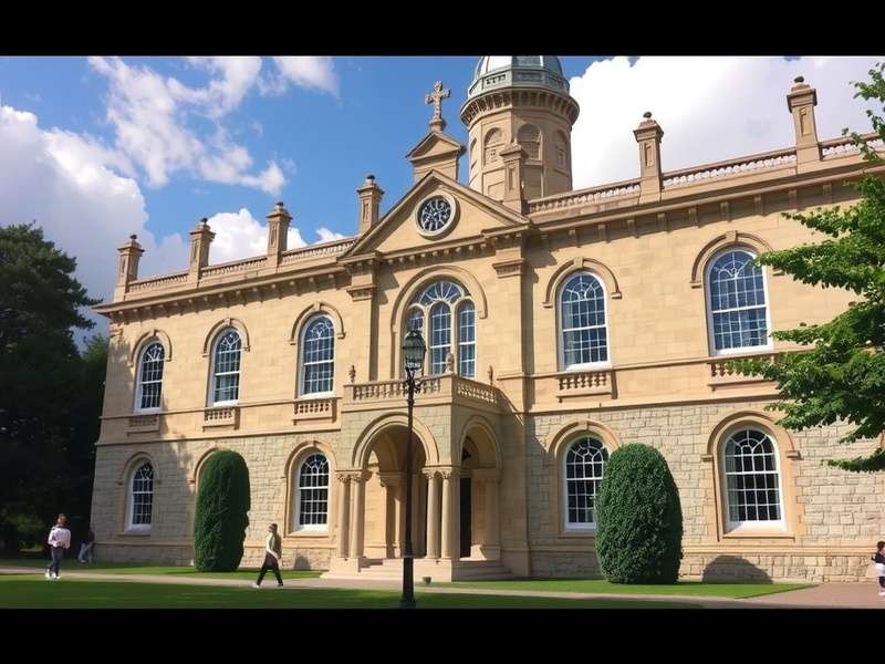 Student playing sitar in music room